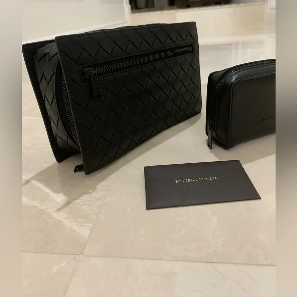 BOTTEGA VENETA ​Intrecciato Woven Leather Travel Case